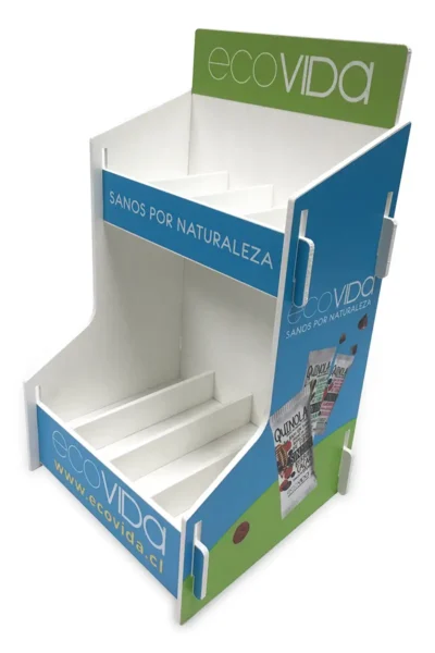 Exhibidor de productos para mostrador.